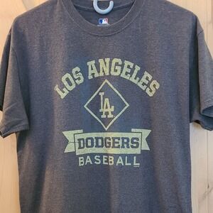 LA Dodgers MLB Shirt Large,‎ Grey Baseball Tee, Official Licensed Fan Apparel